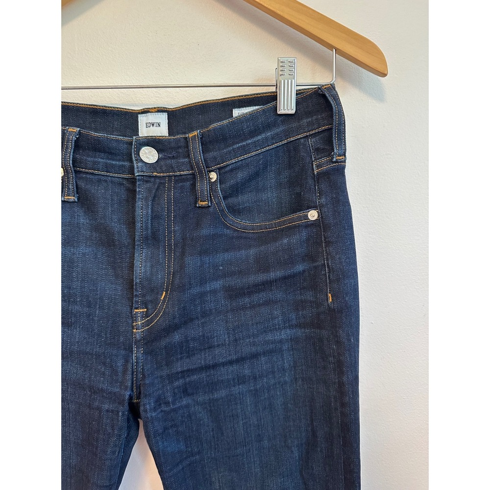 Edwin Elin Straight Leg Dark Indigo Wash Jeans | Size 26 - Picture 3 of 10